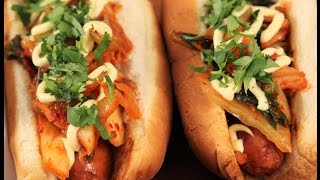 Asian Fusion Kimchi Hot Dog Recipe [upl. by Cleary]