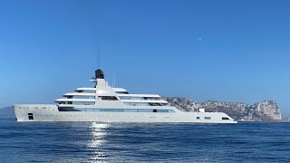 SOLARIS Roman Abramovich’s new 140m Lloyd Werft built Explorer Yacht at Gibraltar Eastern side [upl. by Havard]