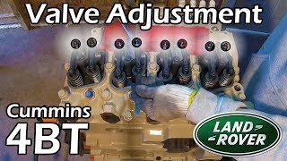 Valve Lash Adjustment Process × 4BT Cummins Discovery 7 Land Rover Build [upl. by Burford946]