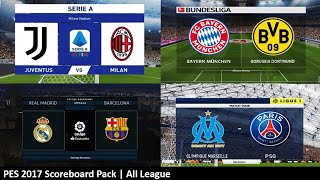 PES 2017  Scoreboard Pack All League  Corner Flag  Refere Kits Sider [upl. by Schindler]