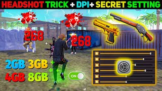 Free Fire Max Auto Headshot Trick 2024 Sensitivity  2gb 4gb 6gb Ram Headshot Sensitivity Setting [upl. by Nyssa]