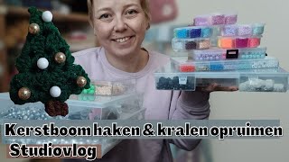 Kerstboom haken kralen opruimen en junk journalen  Studiovlog [upl. by Conrado]