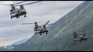 Tusker Flight 27 Squadron Chinooks 210624 [upl. by Luhar]