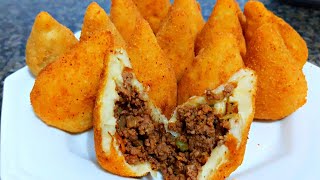 COXINHA DE CARNE MOIDA  COXINHA SIMPLES [upl. by Ttirrej692]