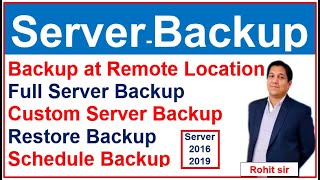 Backup How to Backup windows server 2016 and Server 2022 in Hindi  Part25 via Rohit Shanu [upl. by Eihs76]