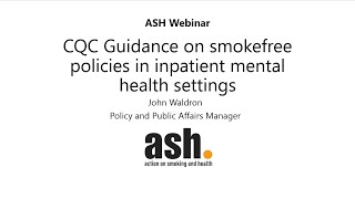 Webinar Recording CQC MH inpatient guidance [upl. by Anemolif]