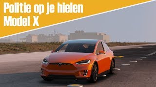 GTA 5 Politie op je hielen  Tesla model X [upl. by Nilorac272]