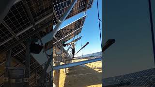 The process of fixing solar panels in the desert [upl. by Virgel]