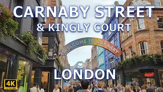 CARNABY STREET  SOHO LONDON  4K [upl. by Atnima]