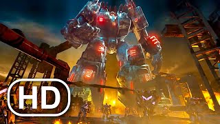 Transformers Metroplex Awakens amp Kills Megatron Scene 4K ULTRA HD [upl. by Naicad]