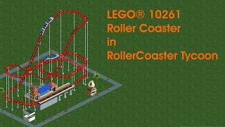 LEGO® 10261 Roller Coaster in RollerCoaster Tycoon [upl. by Brice]