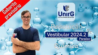 Vestibular Unirg 20242  Paraíso  Química [upl. by Oeht]