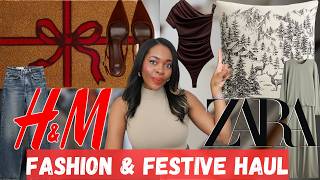 HampM amp ZARA Fall 2024 Fashion amp Holiday Festive Haul  Classy Style [upl. by Tigram]