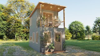 Two Storey Tiny House 3x6 Meters  18 Sqm [upl. by Batista]