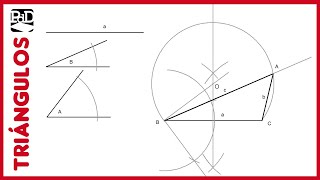 Triángulo conocidos el lado a su ángulo opuesto A y el ángulo B Trazado de Triángulos [upl. by Kreitman]