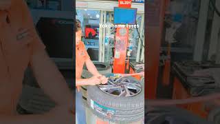 Yokohama tyre changing tyre 20565R16 Shakti tyre resol tikona park market yokohamatyres [upl. by Sonnie]