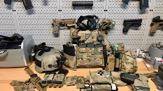 Kit Setup  Crye Precision JPC Plate Carrier TCI Safariland ACH Helmet Disco32 Baofeng GT3WP NVG [upl. by Leinahtam]