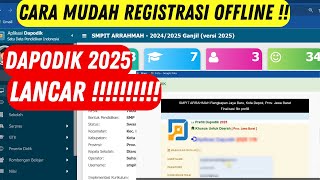 Cara Registrasi Offline Dapodik 2025  Mudah [upl. by Hctim376]