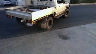 80 series land cruiser 1hdt 3 inch xforce exhaust [upl. by Ytirahs214]