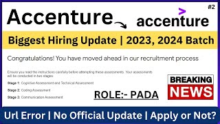 Accenture Hiring 2023 2024 Updates URL Error Congrats Mail Apply or Not Accenture Latest Hiring [upl. by Giustino]