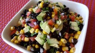 Ensalada de Frijoles Negros con Elote  Receta [upl. by Odlopoel]