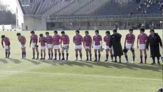 法政ラグビー部 試合終了後の観客への挨拶（大学選手権・慶応戦） [upl. by Ahsieit66]