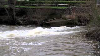 Barcombe Mills Weir in flood [upl. by Eellac681]