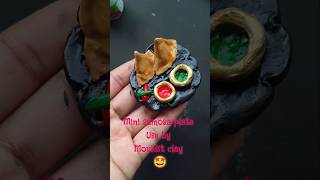 🔥Mouldit clay use🤩clay craft miniature samosa Plate😍shorts viralvideo trending [upl. by Lemmie]