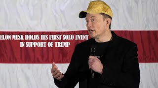 Elon Musk holds his first solo event in support of Trump in the Philadelphia [upl. by Varuag]