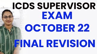 OCTOBER 22 ICDS SUPERVISOR EXAMQUICK REVISION ICDS SUPERVISORKERALA PSC ICDS EXAM [upl. by Jonas687]