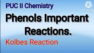 second puc Phenols Important Reactions For Board Exam 202425 [upl. by Anaidiriv]