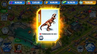 UNLOCKING TYRANNOSAURUS REX GEN 2  JURASSIC WORLD THE GAME [upl. by Mendy]