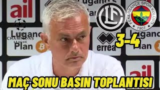 Lugano 34 Fenerbahçe Maçı Sonu Mourinho Basın ToplantısıYorumu [upl. by Castor]