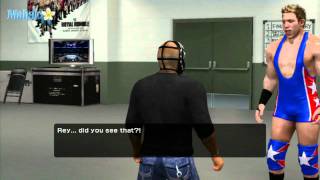 Smackdown Vs Raw 2011  Road to Wrestlemania  Rey Mysterio Triple Threat [upl. by Namqul]