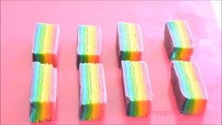 Réalisez des biscuits arc en ciel rainbow avec Scrapcooking [upl. by Mahgem]