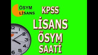 REKLAMSIZ LİSANS KPSS ÖSYM SAATİ 130 DAKİKA Mİ kpss yks tyt ales dgs ösym saati ösymsaati [upl. by Corso953]