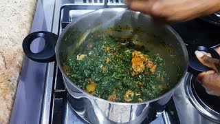 Vegetable Soup with Ugu and Water Leaves Edikang Ikong Soup Recipe  Flo Chinyere [upl. by Nortal]