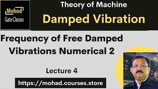 TOM 04 Frequency of Free Damped Vibrations Numerical 2 [upl. by Aihsetal]