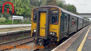 Train Real World  On the Looe Valley Line  Class 150 GWR [upl. by Ennyrb]