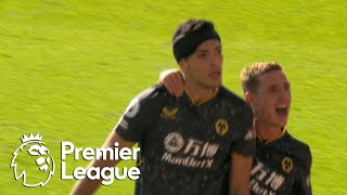 Raul Jimenez scores emotional goal to put Wolves ahead  Premier League  NBC Sports [upl. by Samp]