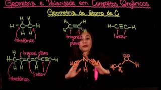 Aula 93 GEOMETRIA E POLARIDADE EM COMPOSTOS ORGÂNICOS ORGÂNICA [upl. by Nellir]