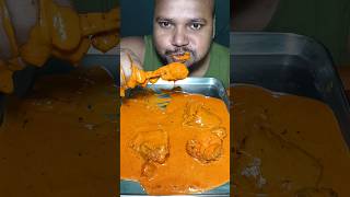 BUTTER CHICKEN WITH ROTI😱🔥 youtubeshorts food chickenlegpiece foodblogger foodlover mukbang [upl. by Reivax]