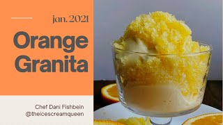 Orange Granita  Traditional Italian Ice Recipe Healthy Dessert Recipes to Kick Off 2021 [upl. by Leyla]