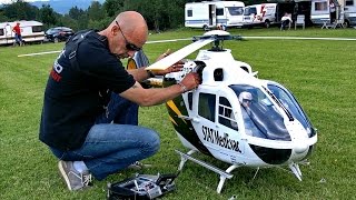 GIGANTIC RC EC135 STAT MEDEVAC SCALE MODEL ELECTRIC HELICOPTER  VARIO TEAMPILOT FRANCIS PADUWAT [upl. by Nnylarej]