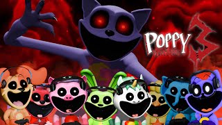 SMILING CRITTERS REACT to POPPY PLAYTIME CH3 GAMEPLAY fan made [upl. by Ecnaled837]