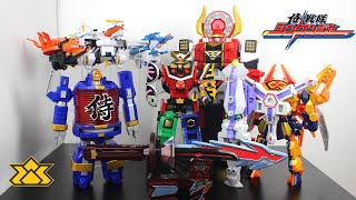 DX All Mecha  Gattai Samurai Sentai Shinkenger Power Rangers Samurai  Super Samurai 侍戦隊シンケンジャー [upl. by Anawek]