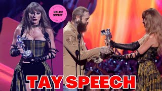 Taylor Swift DELIVERS a HEARTFELT MESSAGE amp Remembers 911 During Acceptance Speech at VMA Awards [upl. by Ginder366]