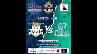 Karachi Big Bash League 2024  Match17  Medicam Strikers vs Sigma Associates [upl. by Llejk]