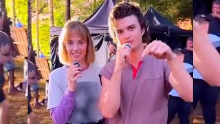 Stranger Things 5 Joe Keery And Maya Hawke Share The Feels HD BTS And Costume THE DUO Netflix [upl. by Natye]