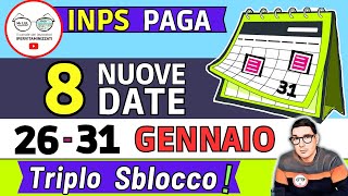 INPS PAGA 26  31 GENNAIO ⚡ NUOVI PAGAMENTI 2024 DATE ANTICIPI ➡ ADI AUU ISEE BONUS 80€ PENSIONI 730 [upl. by Eirellam]